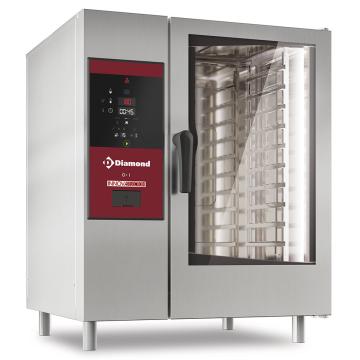 Abur de cazan cu gaz si convectie 10x Gn 1/1+ curatare