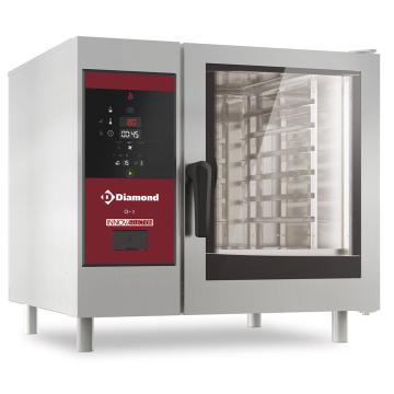 Abur de cazan cu gaz si convectie 6x GN 1/1+ Curatare