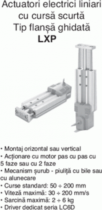 Actuatori electrici liniari cu cursa scurta flansa