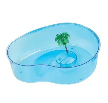 Acvariu Happet din plastic pentru broaste testoase, oval