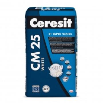 Adeziv flexibil de culoare alba Ceresit CM 25 25kg
