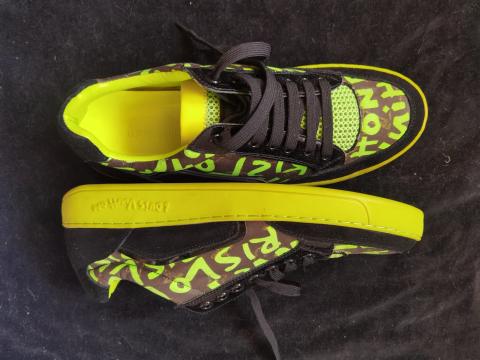 Adidasi negri logo verde baieti Louis Vuitton pantofi sport
