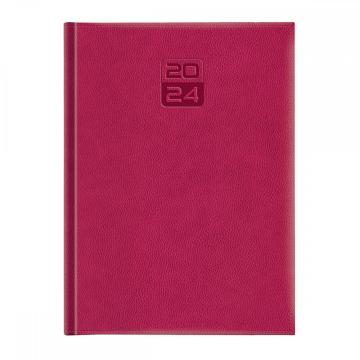 Agenda Dakota, A4, datata, hartie ivory, coperta fucsia