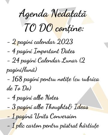 Agenda nedatata To Do personalizata