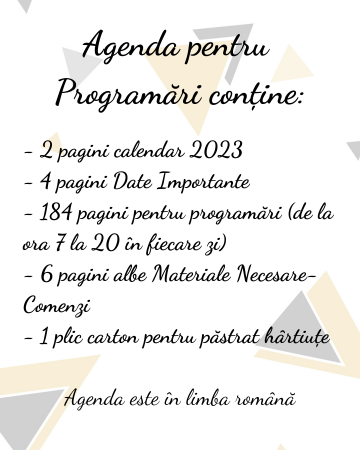 Agenda programari personalizata