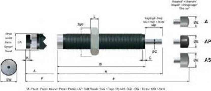 Amortizor de soc Weforma WS-M 0,25-1LA-99 Shock absorber