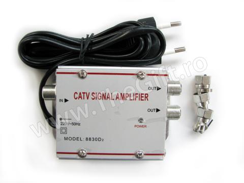 Amplificator semnal TV cu 2 iesiri