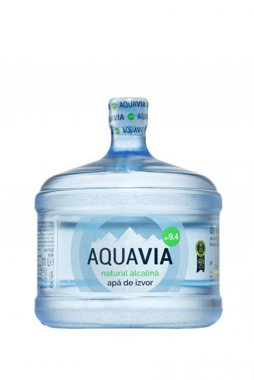 Apa de izvor natural alcalina Aquavia pH 9.4 11 litri