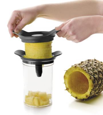 Aparat de curatat si feliat ananas