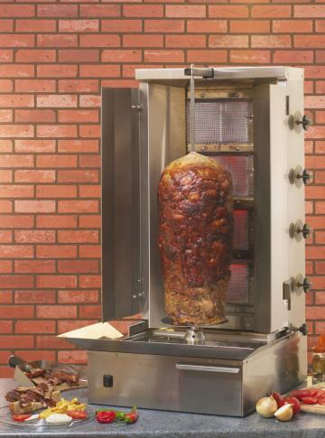 Aparat pe gaz pentru kebab, shaorma, gyros 40 kg