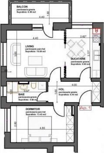 Apartament 2 camere decomandat Brasov