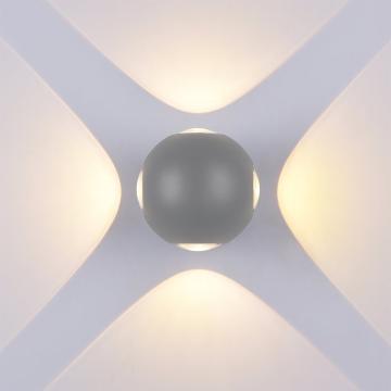 Aplica LED rotund 4 diode corp gri