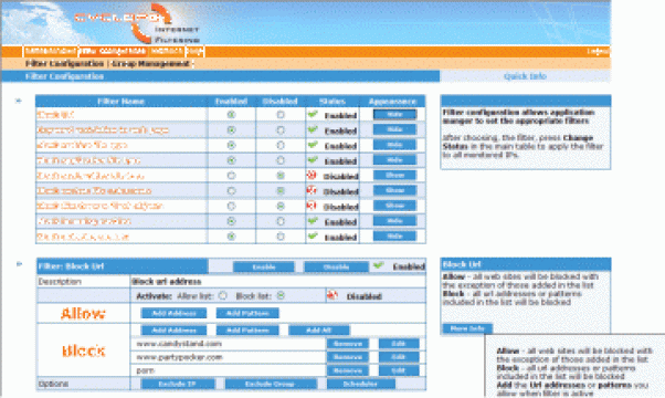 Aplicatie software Cyclope Internet Filter