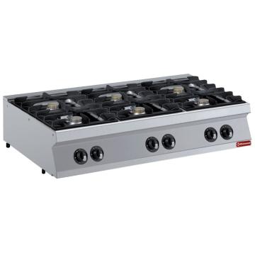 Aragaz pentru gaz 6 incendii, arzatoare 6x 5,5 kW Pop