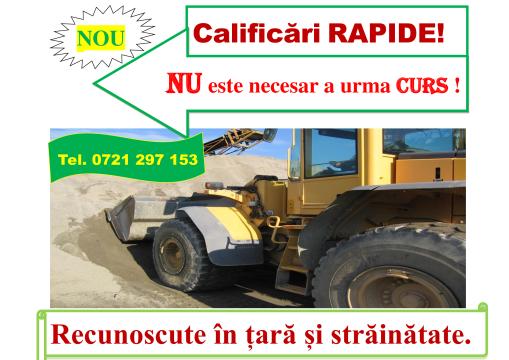 Atestat rapid buldoexcavatorist, mecanic, utilaj vola, ifron