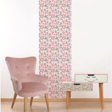 Autocolant decorativ perete, 250x45 cm - roz