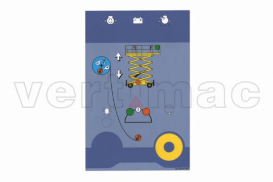 Autocolant panou control nacela Haulotte HA-307P217490