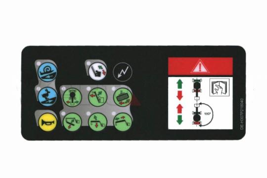 Autocolant telecomanda nacela Haulotte HA-307P218040