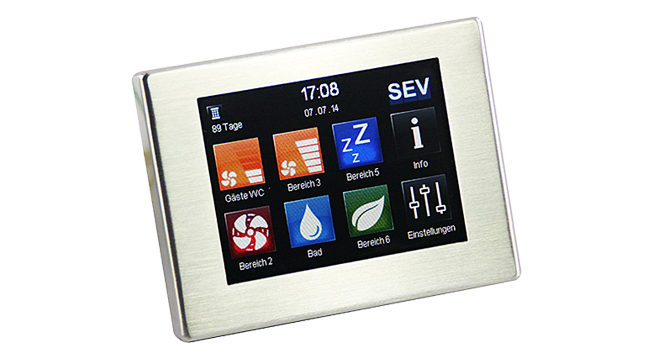 Automatizare Touch pentru sistem ventilatie Sevi160