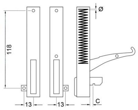Balama usa cuptor L=155 mm