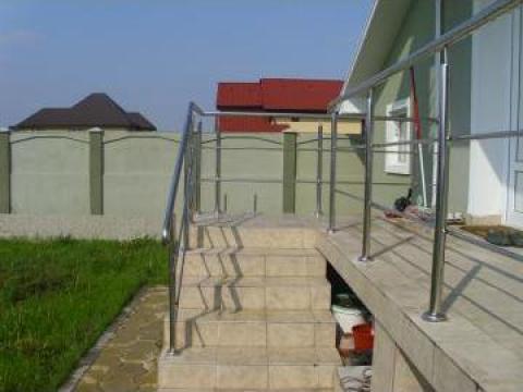 Balustrade din inox cu doua intermediare