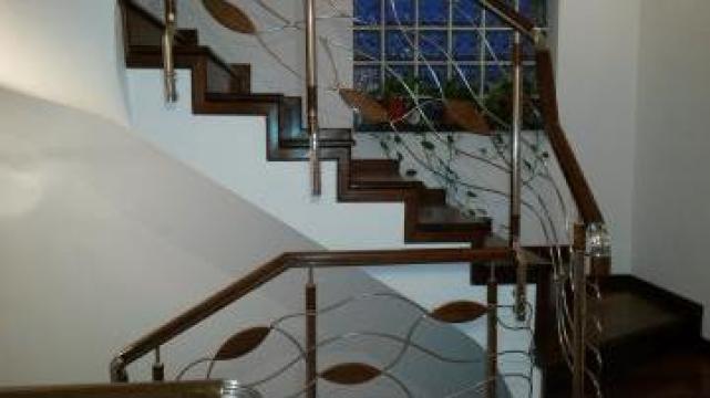 Balustrade din inox si lemn