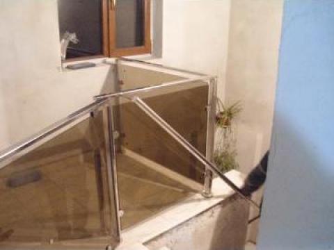 Balustrade din inox si sticla