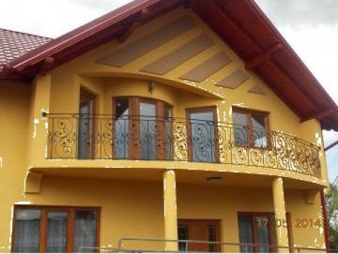 Balustrade fier forjat cu mana curenta din platbanda