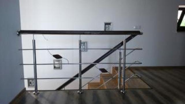 Balustrade inox cu insertie lemn