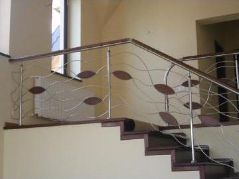 Balustrade inox cu lemn