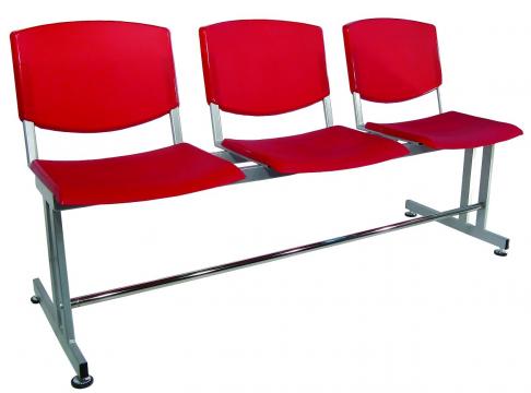 Bancheta sala asteptare 3 locuri - din plastic