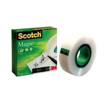 Banda adeziva Scotch Magic, 19 mm x 33 m, 6 role + 2