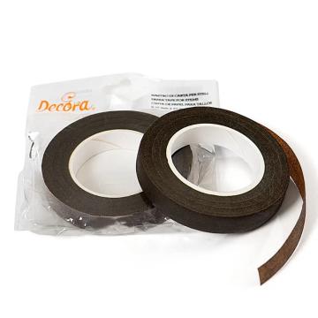 Banda hartie maro, flori pasta zahar, 12 mm x l 27 m