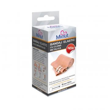 Bandaj elastic cu clema 10 cm x 4,5 m