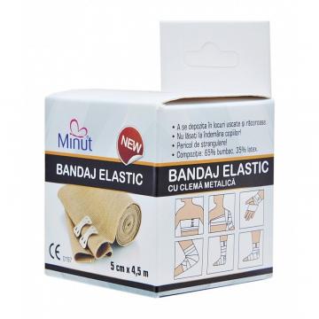 Bandaj elastic cu clema 5 cm x 4,5 m