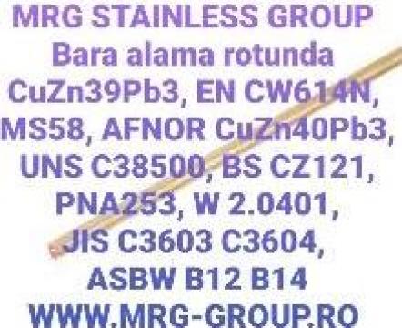 Bara alama rotunda 12mm CuZn39Pb3 CW508L aluminiu, cupru