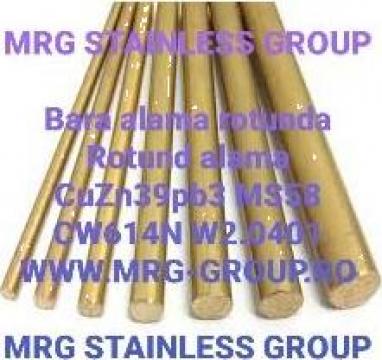 Bara alama rotunda 15x3000mm CuZn39Pb3 CW614N
