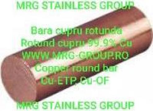 Bara cupru rotunda 100mm rotund CuETP 99.9%