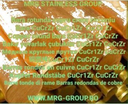 Bara cupru rotunda CuCrZr Crom Zirconiu CuCr1Zr alama bronz