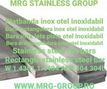 Bara lata inox 60x4x6000mm platbanda AISI 316L 304 W1.4404