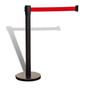 Bariera de control al multimii negru cu centura rosie