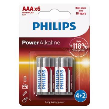 Baterie Power Alkaline LR3 AAA blister 6 buc