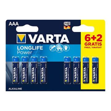 Baterie alcalina LR03 Longlife 8 buc/blister