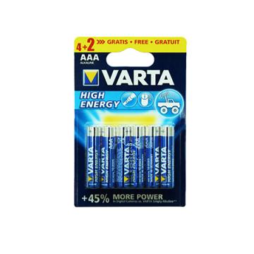 Baterie alcalina LR03 blister 4+2 buc Varta