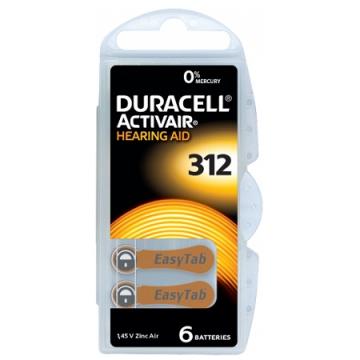 Baterie auditiva Duracell 312 blister 6 buc