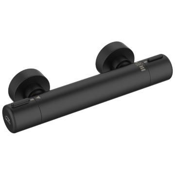 Baterie dus cu termostat Pretto Negru Mat