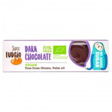 Baton de ciocolata neagra bio 40g Super Fudgio
