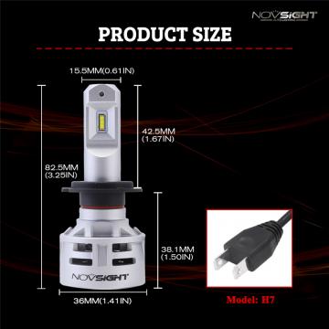 Bec auto Novsight N9 H7 LED 6500k 10000LM