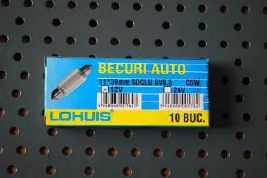 Bec auto sofit 12 V sau 24 V 5 W