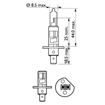 Bec far H1 55W 12V X-Treme Vision Pro150 (blister) Philips